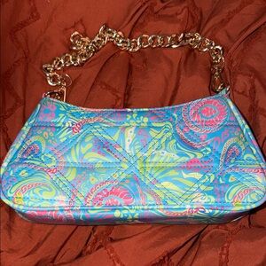 Aldo Blue and Pink Patterned Shoulder Bag